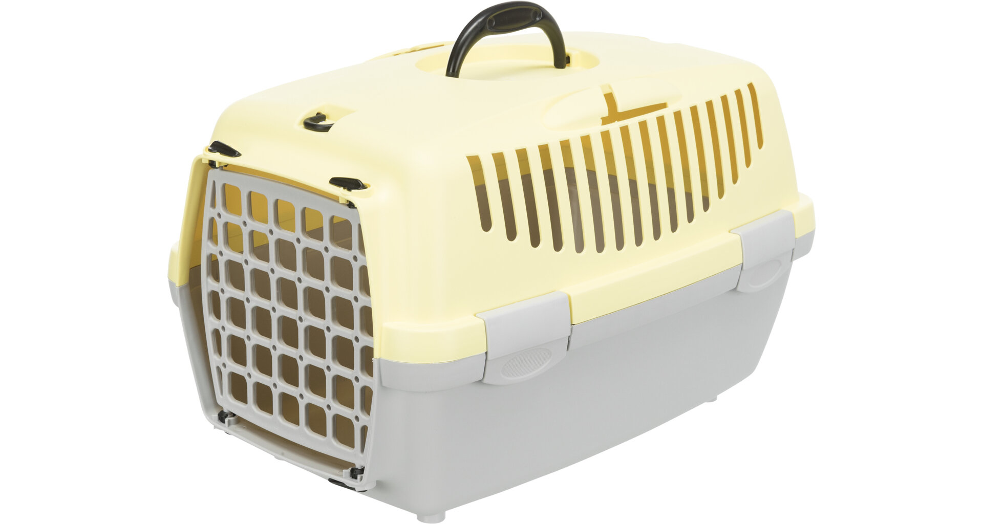 Transportní box CAPRI I. 32x31x48cm max.do 6kg, světle šedá/žlutá - DOPRODEJ